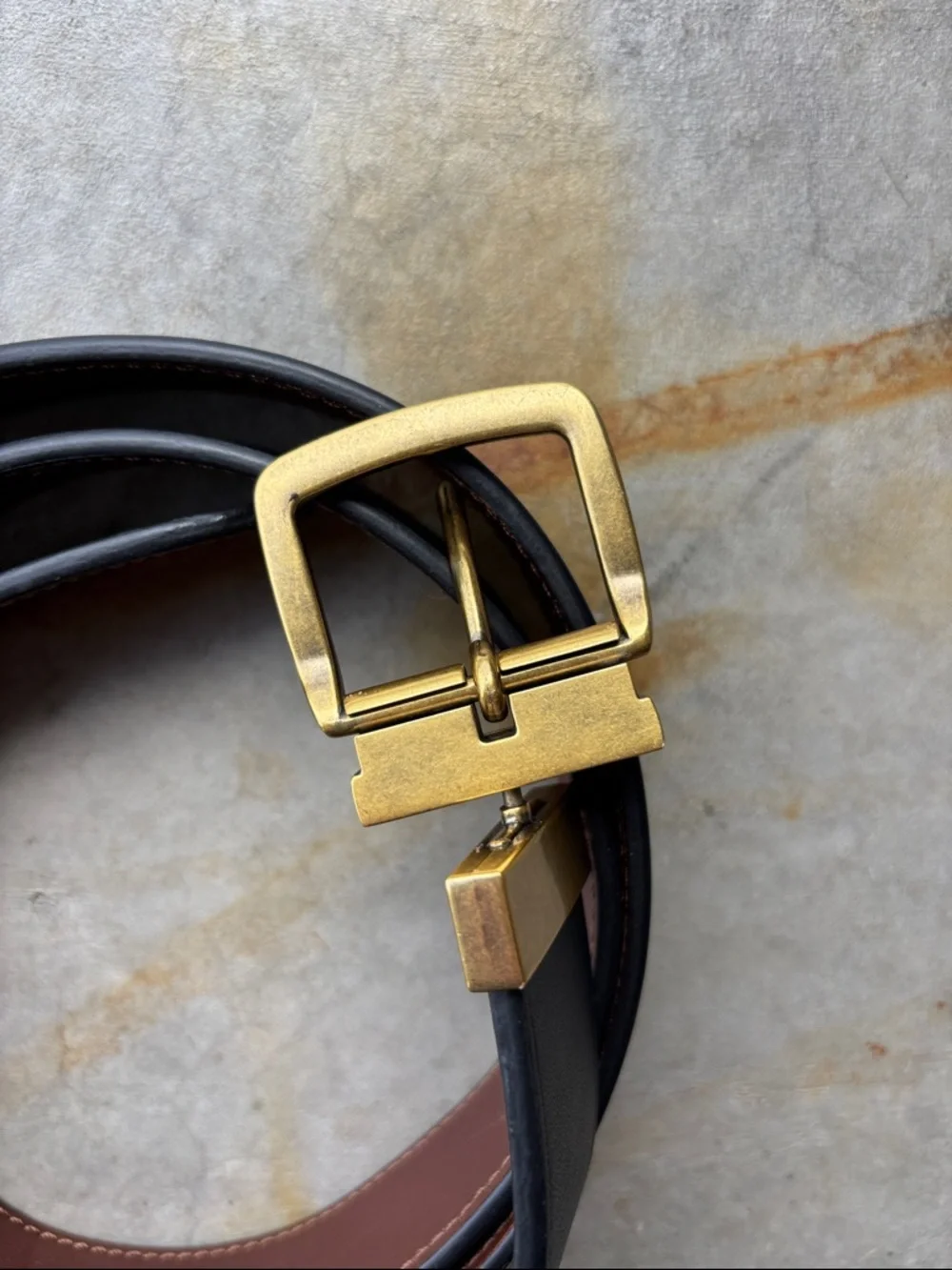 Polo Ralph Lauren Reversible Leather Belt Brown Black XXL 54” Baggy Streetwear